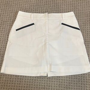 Elegant White Skort with Black Trim